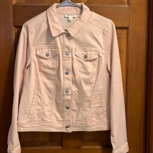 NWT women Westport light pink denim jacket size 2X